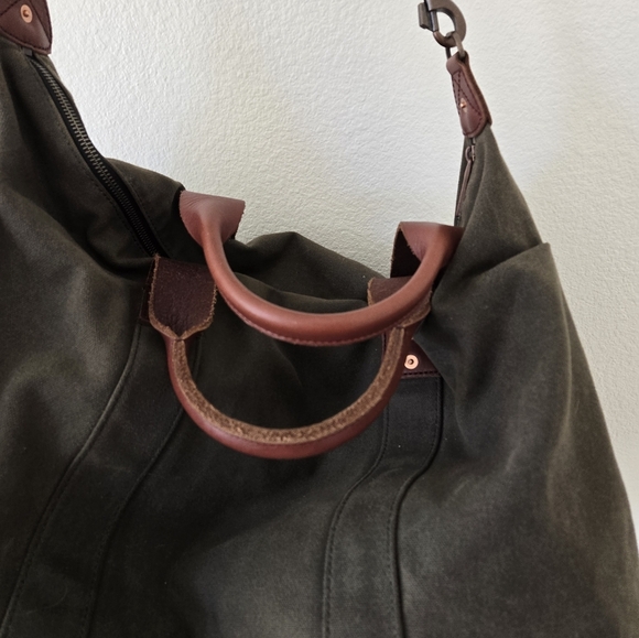 Jack Spade Warren Street NY Canvas Leather Weekend Duffle Bag Large 19"×16"×8.5" - Picture 11 of 16